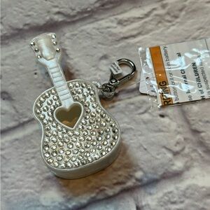 Bath & body works hand sanitizer & holder Guitar heart Keychain makes sound
